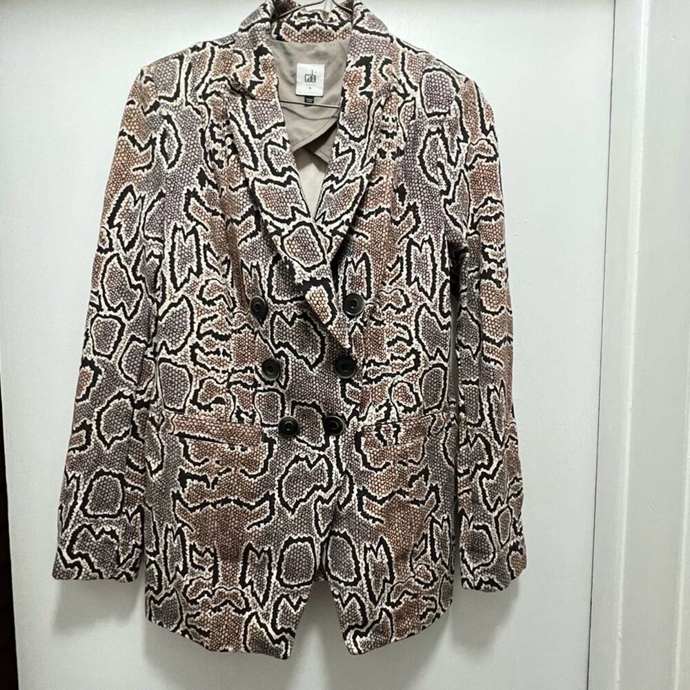 Cabi Double Breasted Python Blazer Size 6 - image 9